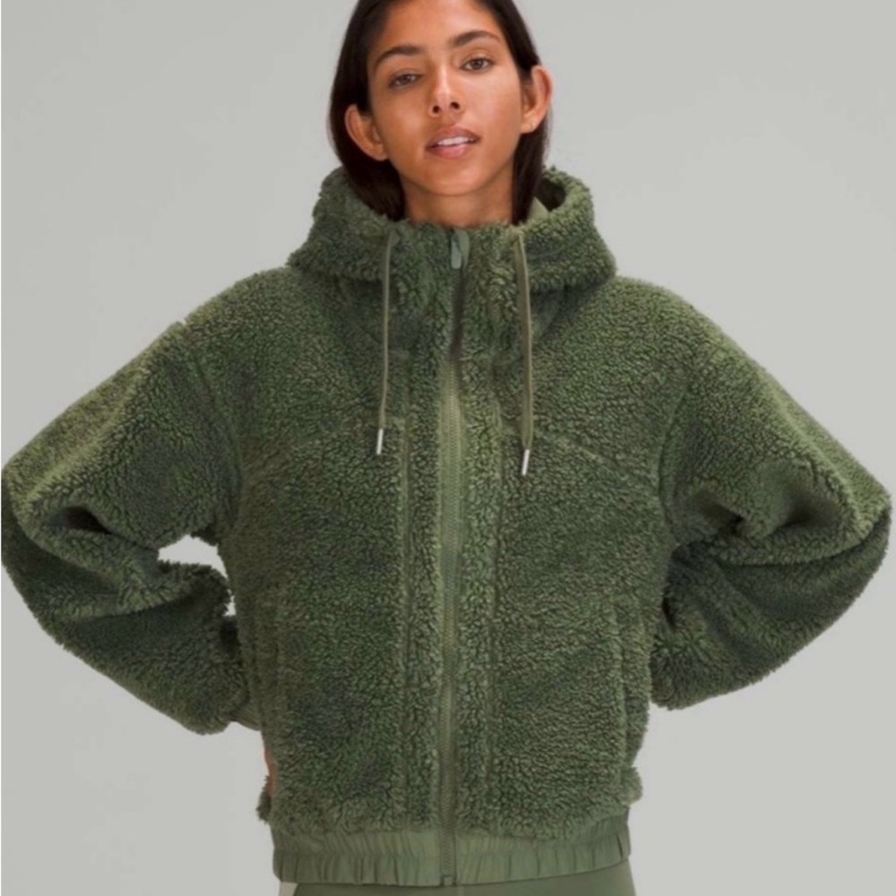 lululemon athletica Olive Green Teddy Jacket